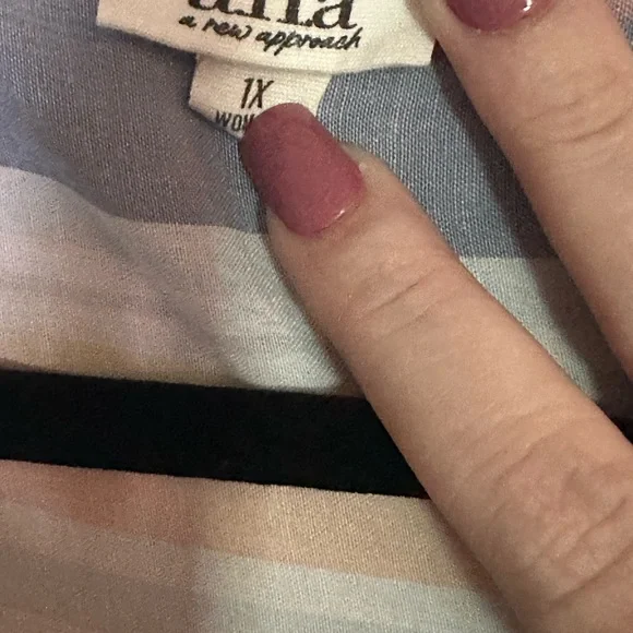 A.n.a. Striped Button-Up Shirt with Knot Detail - Picture 5 of 6